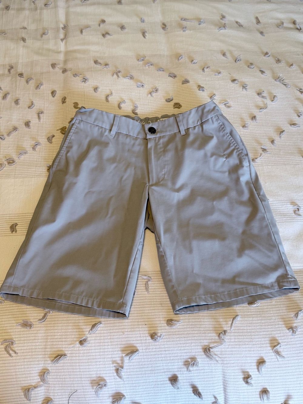 Johnnie-O Light Gray Mulligan Golf Shorts